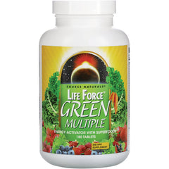 SN564 | Source Naturals Life Force Green Multiple energy activator with superfoods, 180 tablets