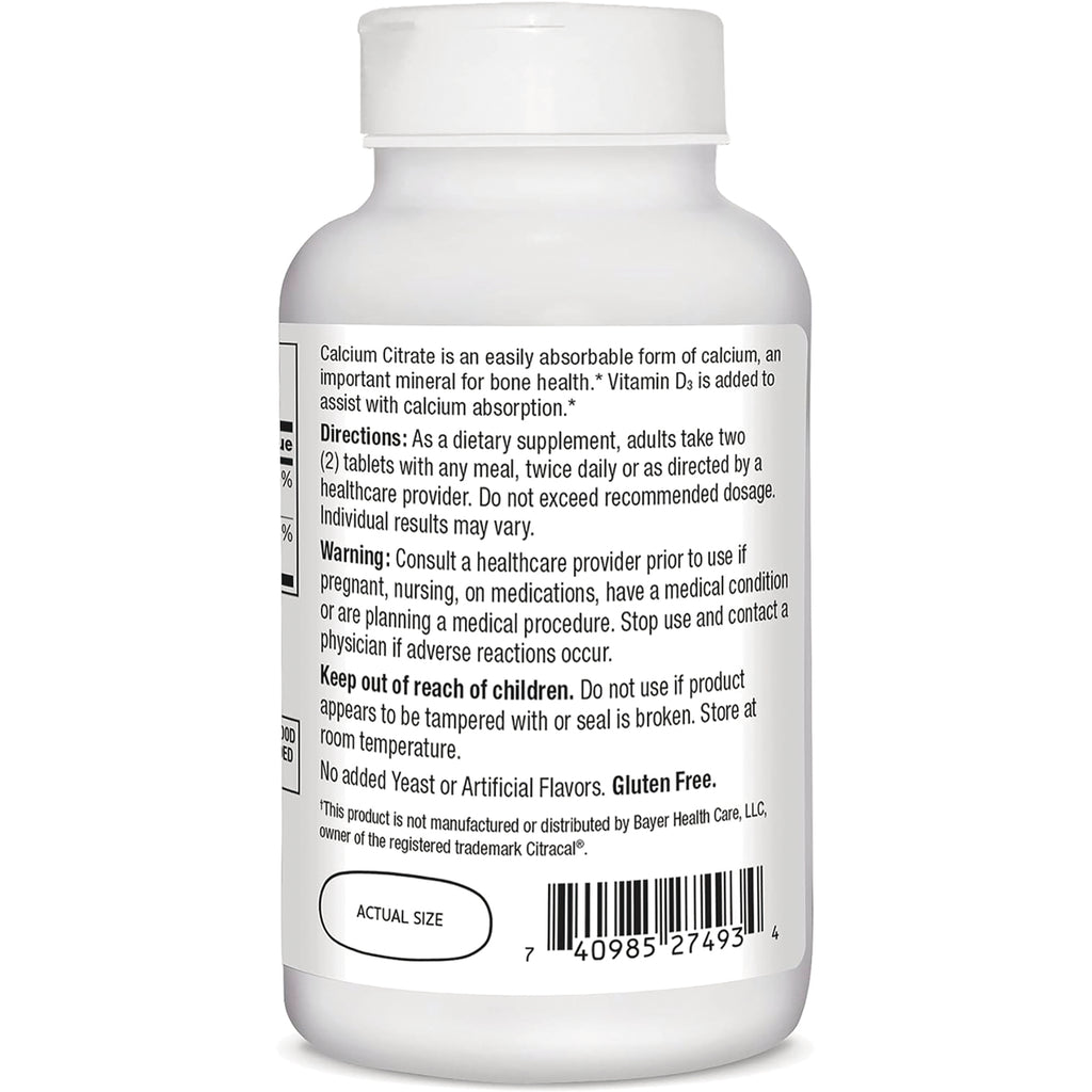CNT232 | back label of white supplement bottle showing directions, warnings, and barcode - Thumbnail