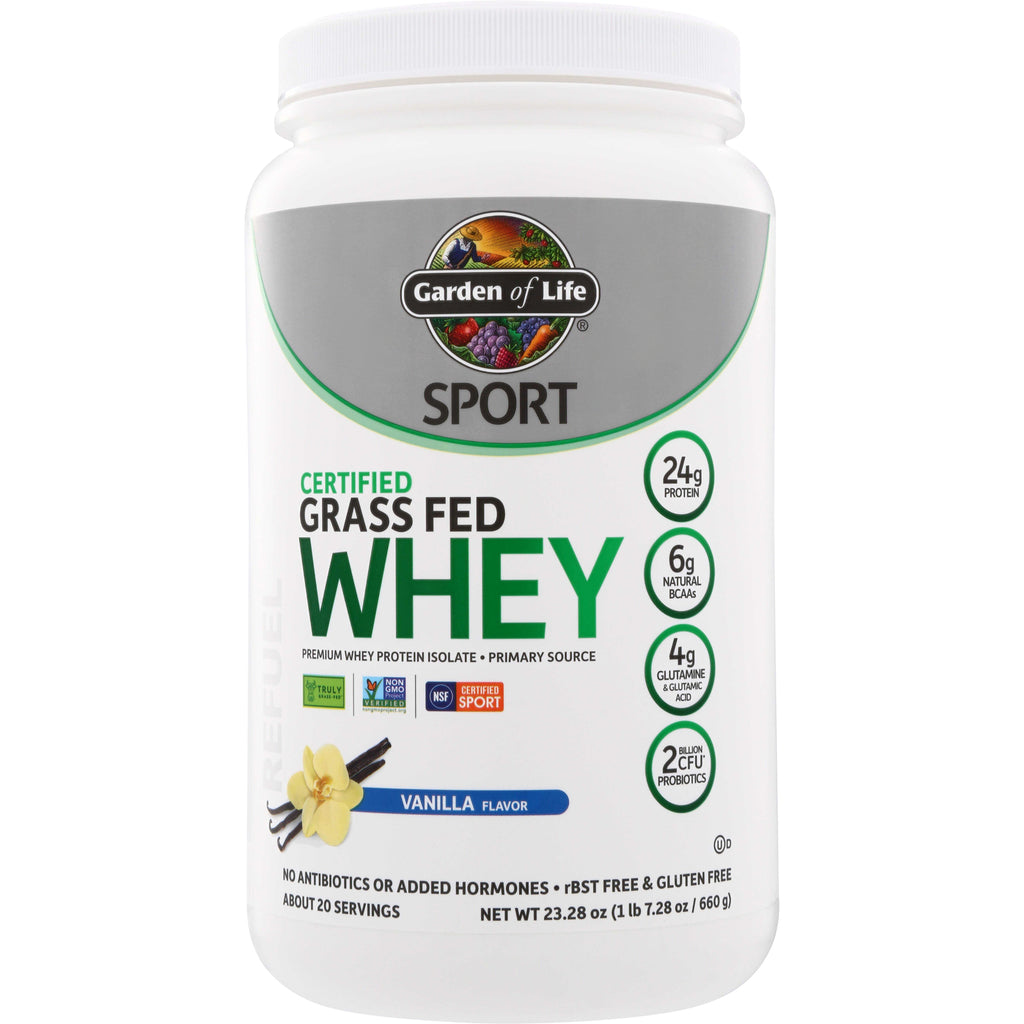 GLF230 | Garden of Life Sport Certified Grass Fed Whey Protein Powder, Vanilla Flavor - Thumbnail