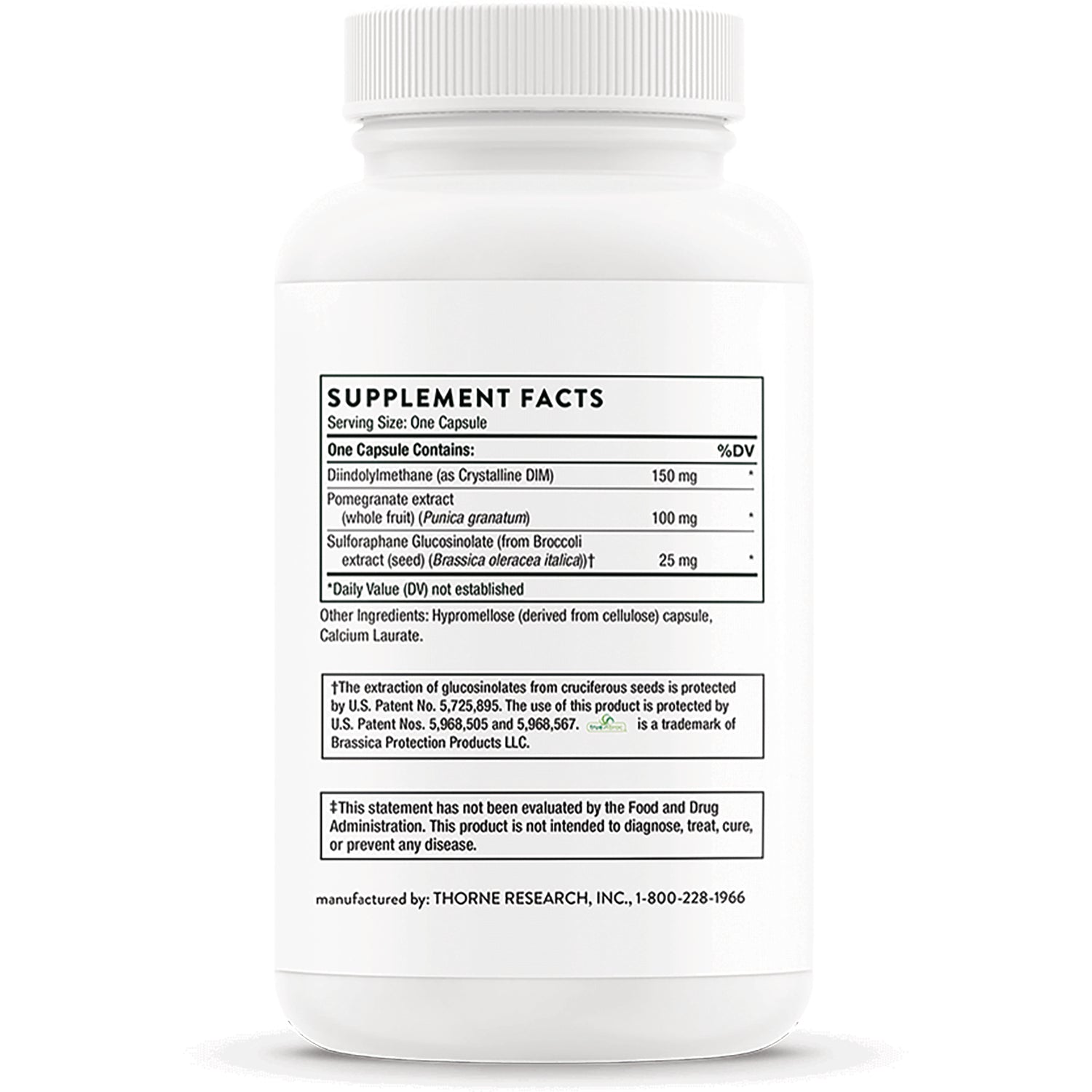 TRN025 | Back label with Supplement Facts and ingredients panel