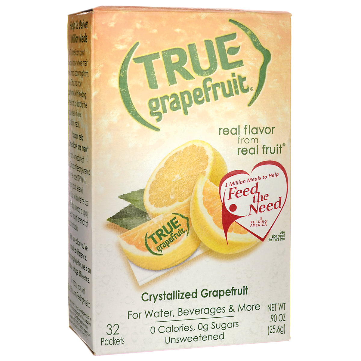 TCT002 | True Grapefruit crystallized grapefruit drink mix box, 32 packets, unsweetened, 0 calories, 0g sugars