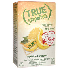 TCT002 | True Grapefruit crystallized grapefruit drink mix box, 32 packets, unsweetened, 0 calories, 0g sugars