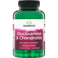 SWU139 | Swanson Glucosamine & Chondroitin, 90 capsules; front label: Joint Health and Mobility, Featuring TruFlex