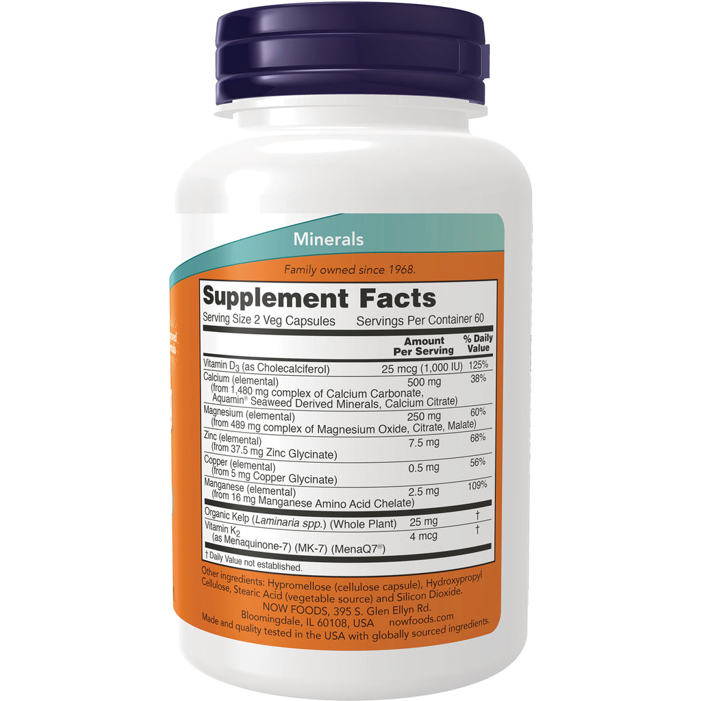 NWF803 | back of white supplement bottle showing Supplement Facts nutrition and ingredient panel - Thumbnail