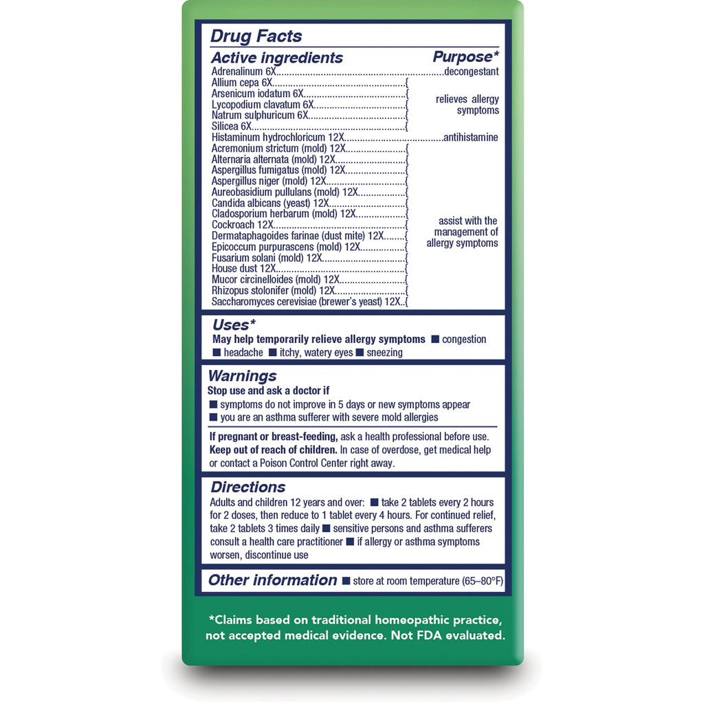 NTB033 | Back label showing Drug Facts active ingredients, uses, warnings, directions - Thumbnail