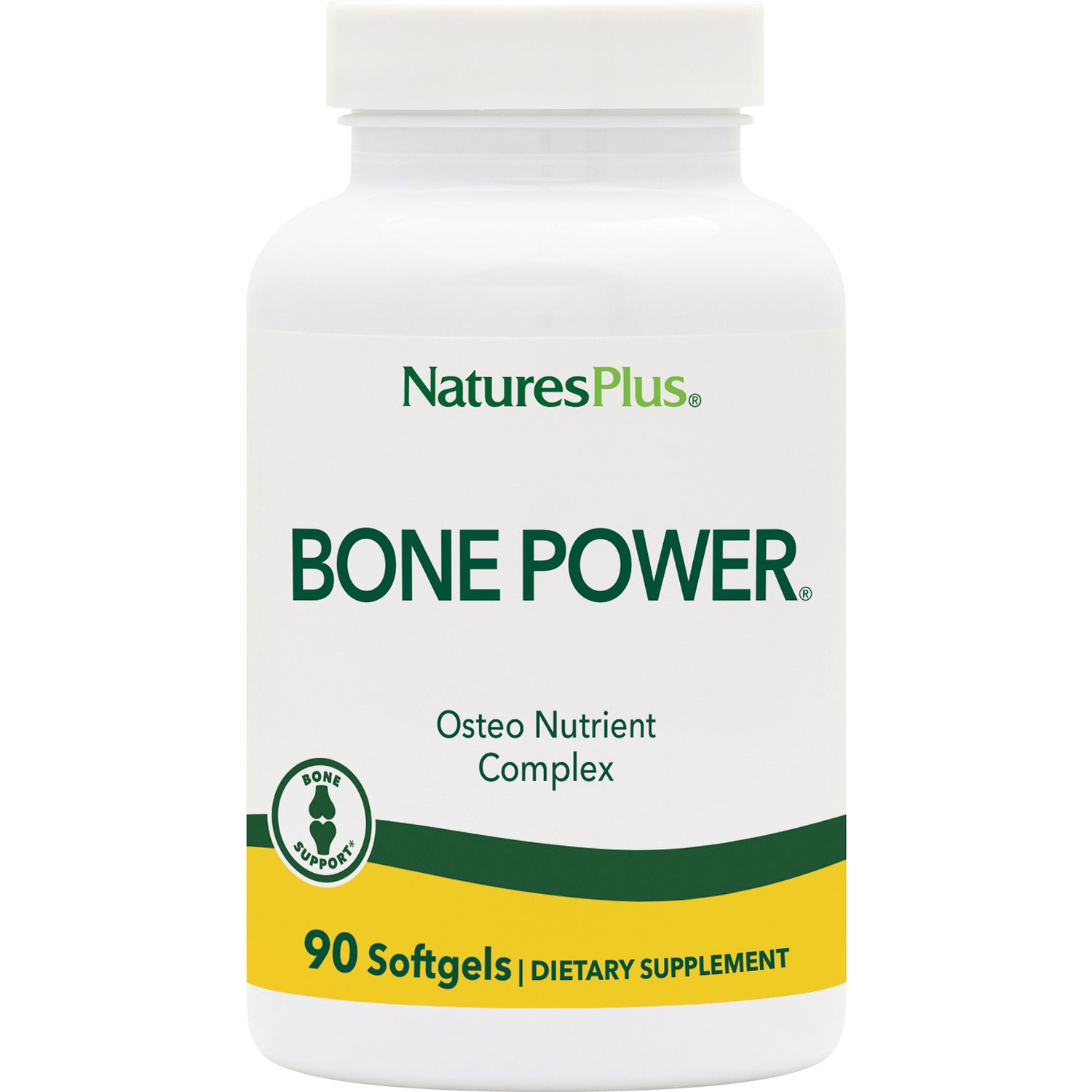 NTP133 | NaturesPlus BONE POWER bottle, Osteo Nutrient Complex, 90 softgels dietary supplement