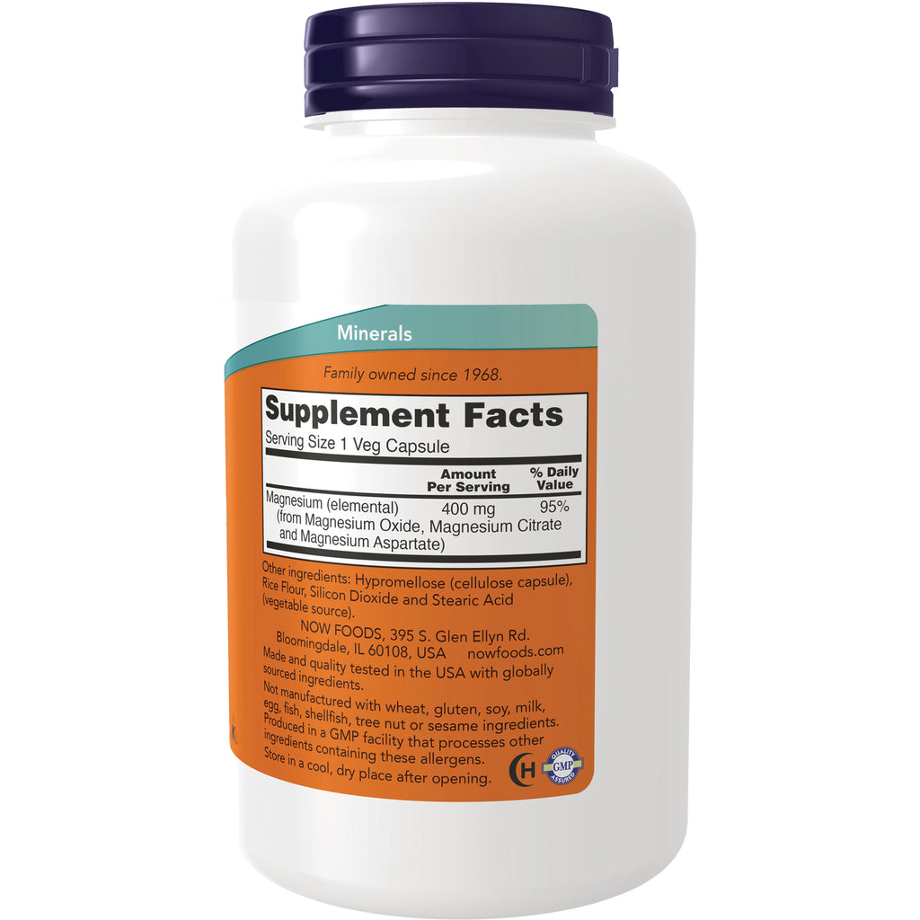 NWF064 | Back of white supplement bottle showing Supplement Facts label and ingredients panel - Thumbnail