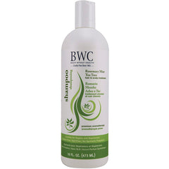BWC100 | BWC Rosemary Mint Tea Tree shampoo bottle, white 16 fl oz with green label