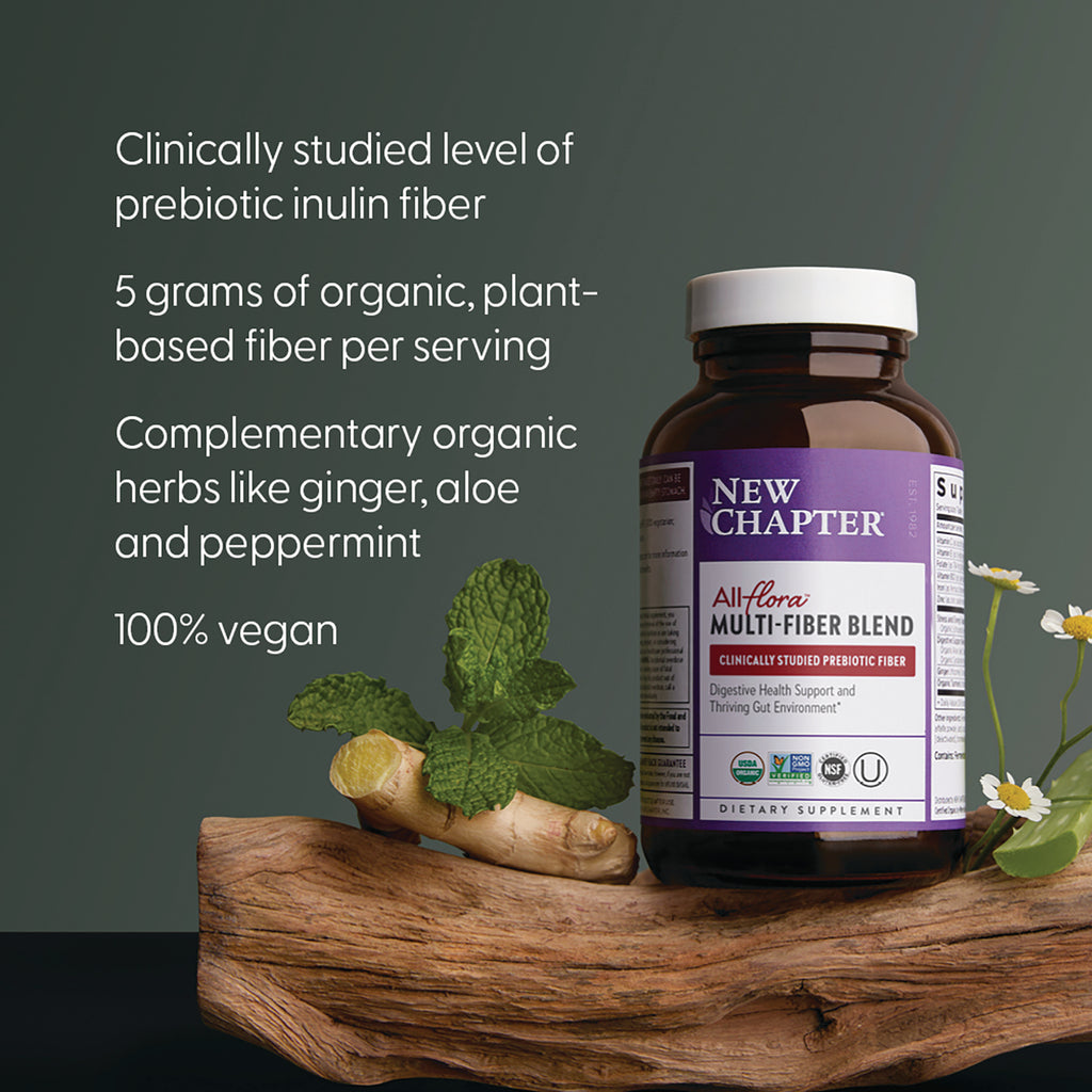 NWC399 | New Chapter All-Flora Multi-Fiber Blend bottle with herbs and benefit text - Thumbnail
