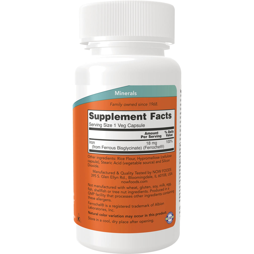 NWF758 | Back label showing Supplement Facts panel, ingredients and manufacturer info on orange minerals bottle - Thumbnail