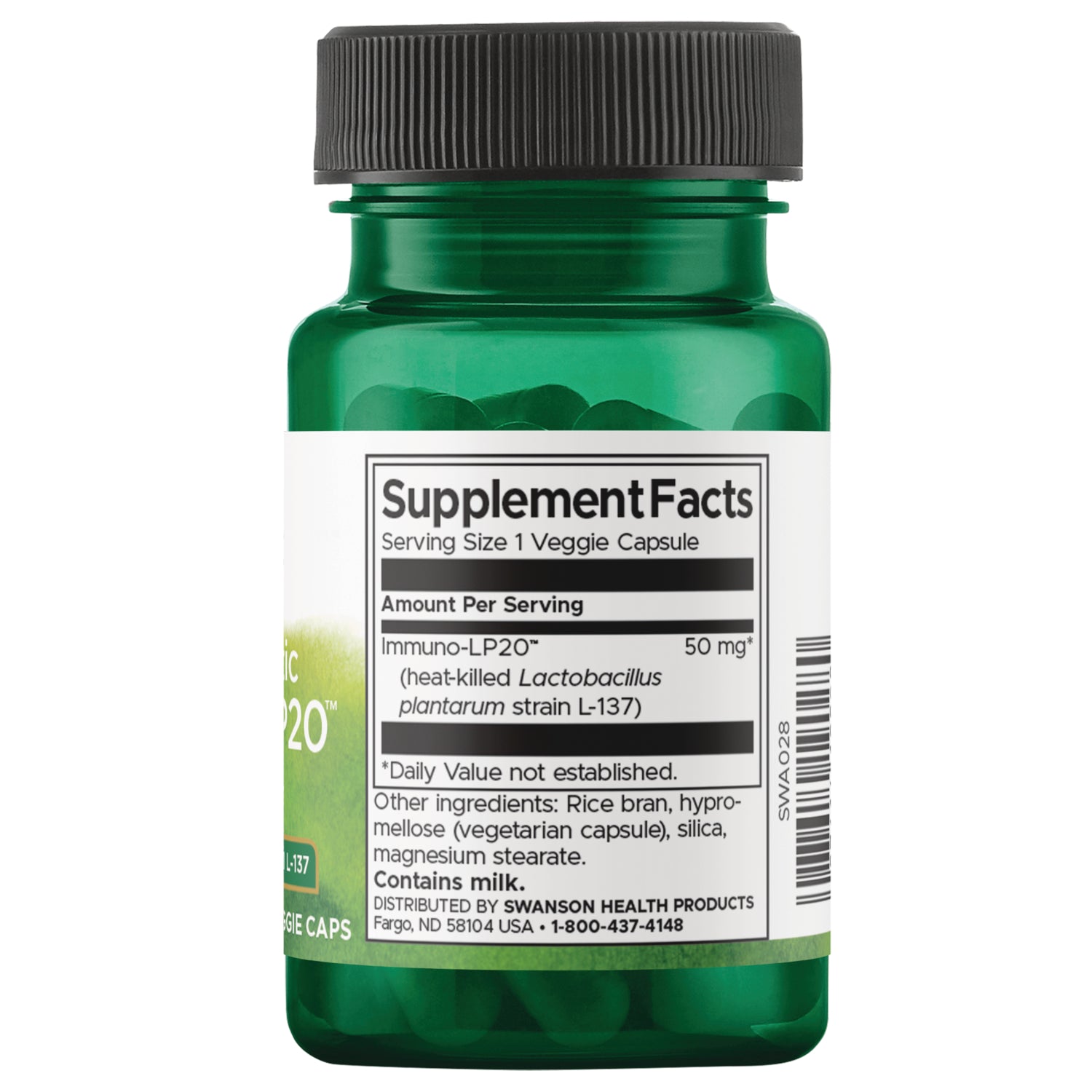 SWA028 | Back label with Supplement Facts