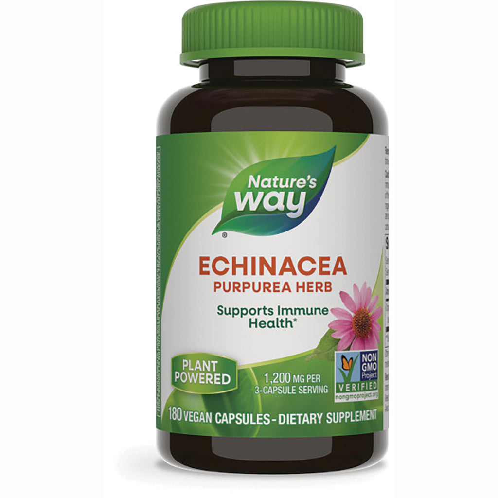 NW132 | Nature's Way Echinacea purpurea herb bottle, 180 vegan capsules, supports immune health - Thumbnail