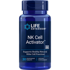 LE342 | Blue Life Extension bottle labeled NK Cell Activator dietary supplement, 30 vegetarian tablets