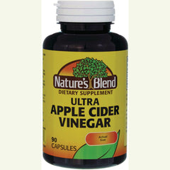 NAB121 | Nature's Blend Ultra Apple Cider Vinegar dietary supplement bottle front label, 90 capsules