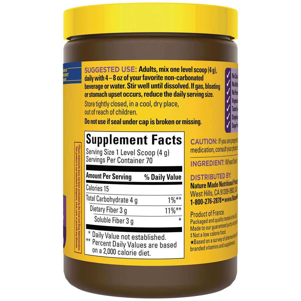 NTM198 | Back of supplement jar showing Suggested Use and Supplement Facts panel with nutrition details - Thumbnail