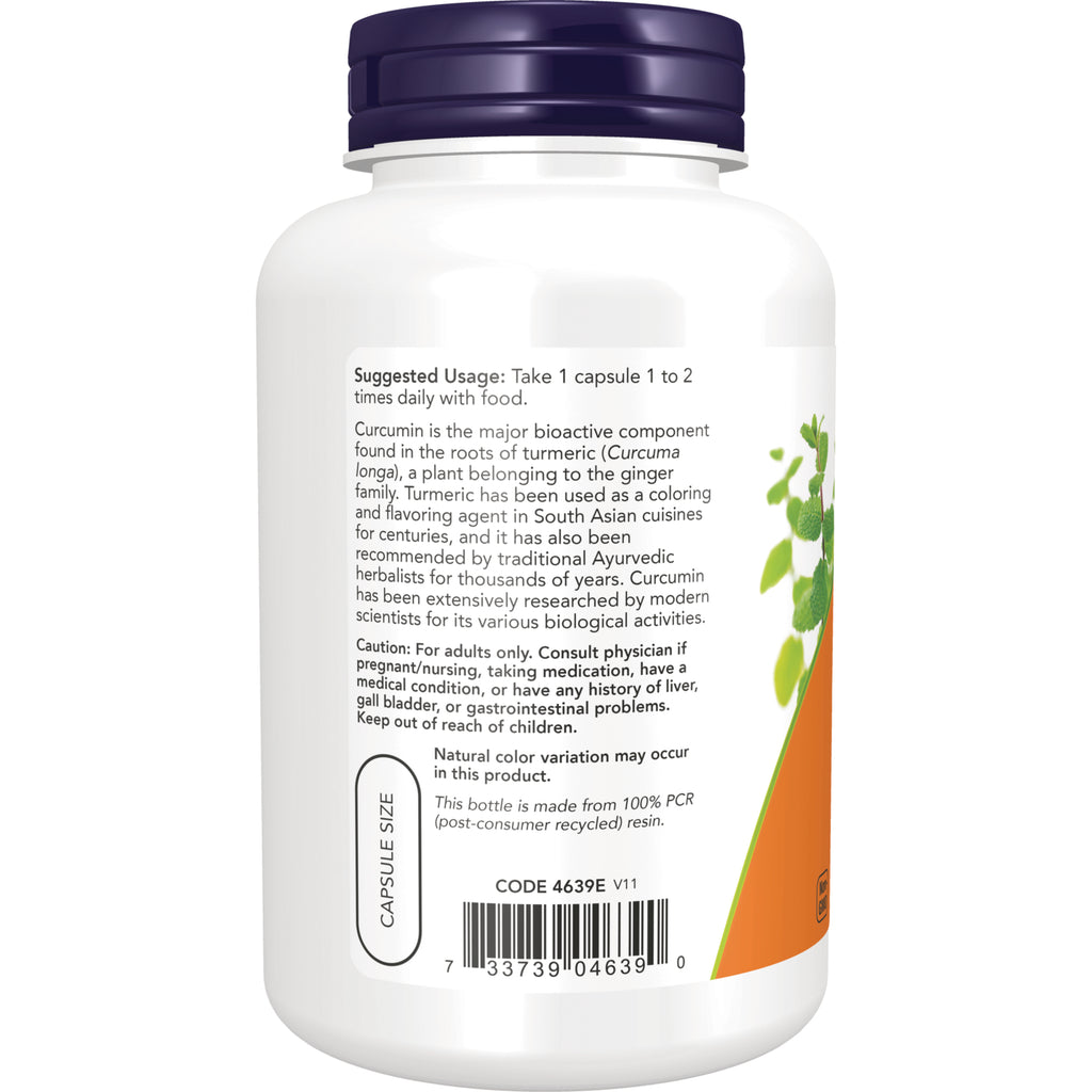 NWF122 | Back label of white supplement bottle showing suggested usage, caution, capsule size graphic, and barcode - Thumbnail