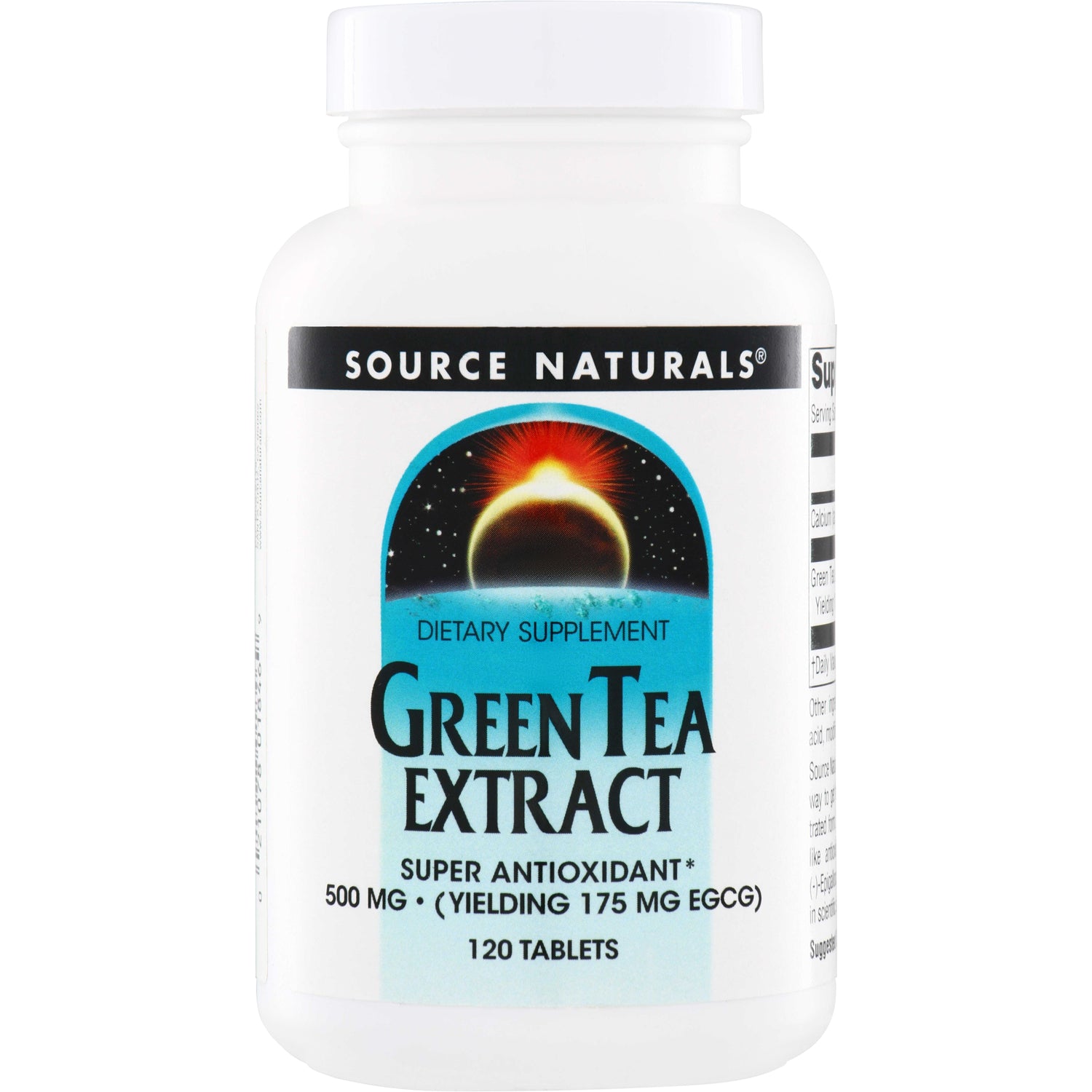 SN113 | Source Naturals Green Tea Extract dietary supplement, 500 mg, 120 tablets
