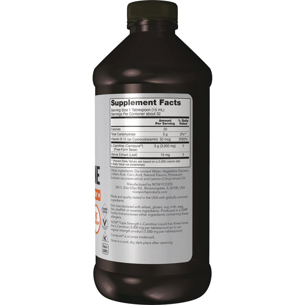 NWF761 | back label showing Supplement Facts panel and ingredient list on brown liquid supplement bottle - Thumbnail