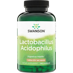 SW283 | Swanson Lactobacillus Acidophilus probiotic, Digestive Health, 1 billion CFU per capsule, 250 capsules