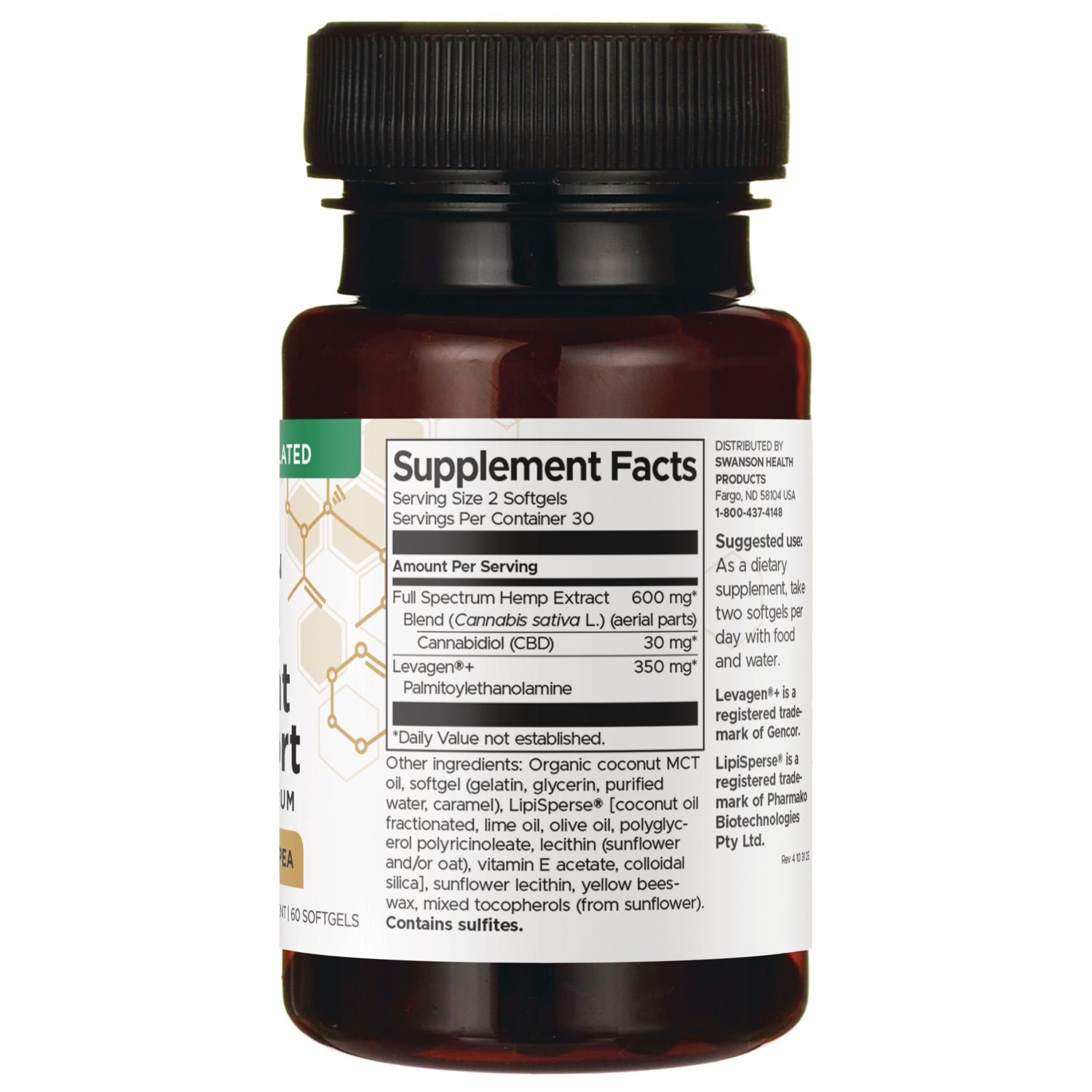 SWU1093 | Supplement Facts panel: serving size 2 softgels