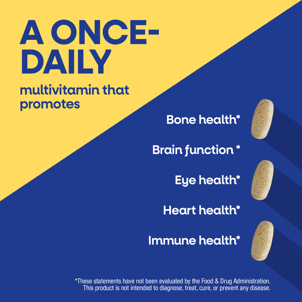 NW1063 | Once-daily multivitamin infographic promoting bone, brain, eye, heart, and immune health - Thumbnail