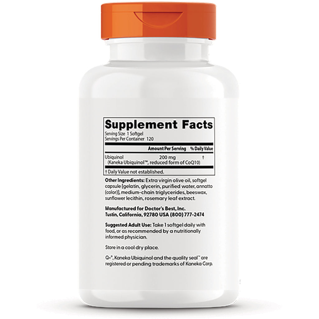 DB204 | Back of white supplement bottle with orange cap showing Supplement Facts panel and ingredients - Thumbnail