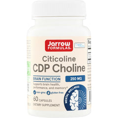 JR079 | Jarrow Formulas Citicoline CDP Choline 250 mg, 60 capsules dietary supplement bottle