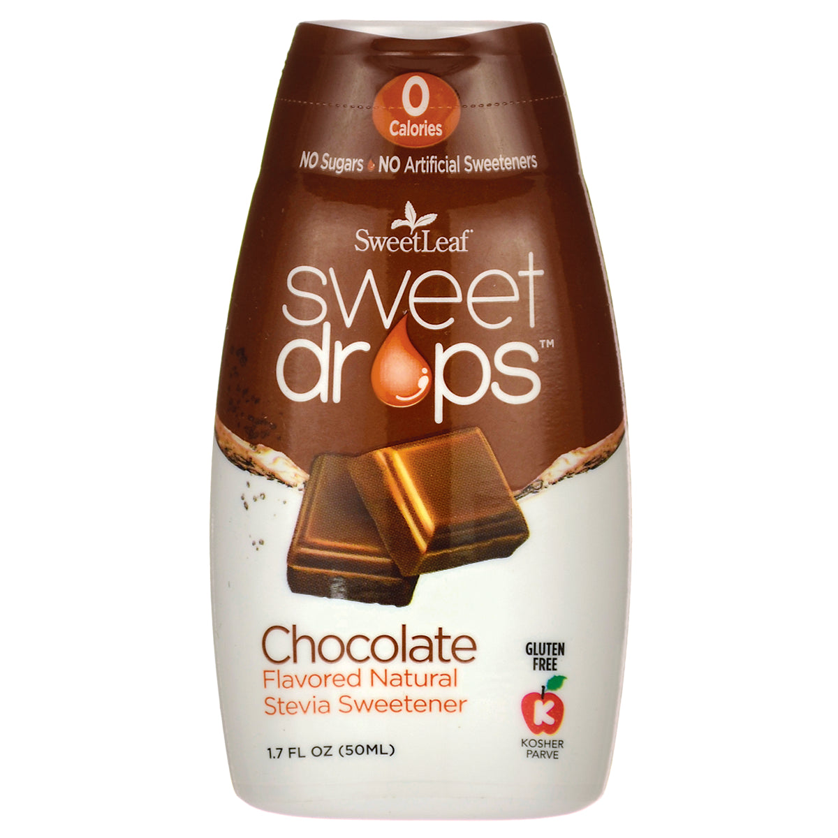 WA080 | SweetLeaf Sweet Drops Chocolate stevia sweetener, 0 calories, gluten free, Kosher Parve, 1.7 fl oz bottle