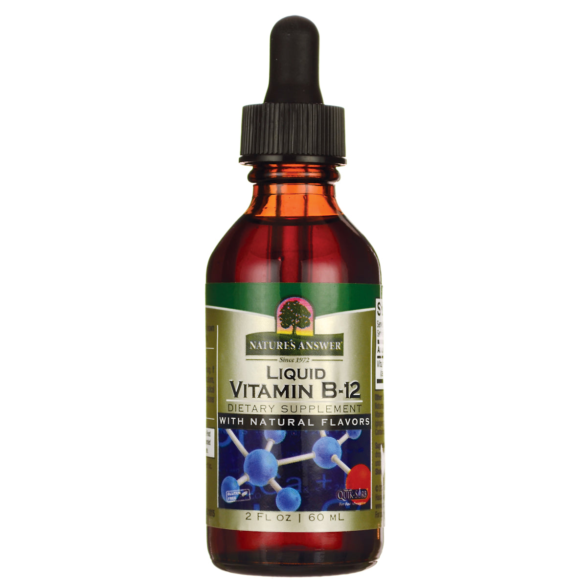NAT096 | Nature's Answer liquid Vitamin B-12 dropper bottle, 2 fl oz (60 mL)
