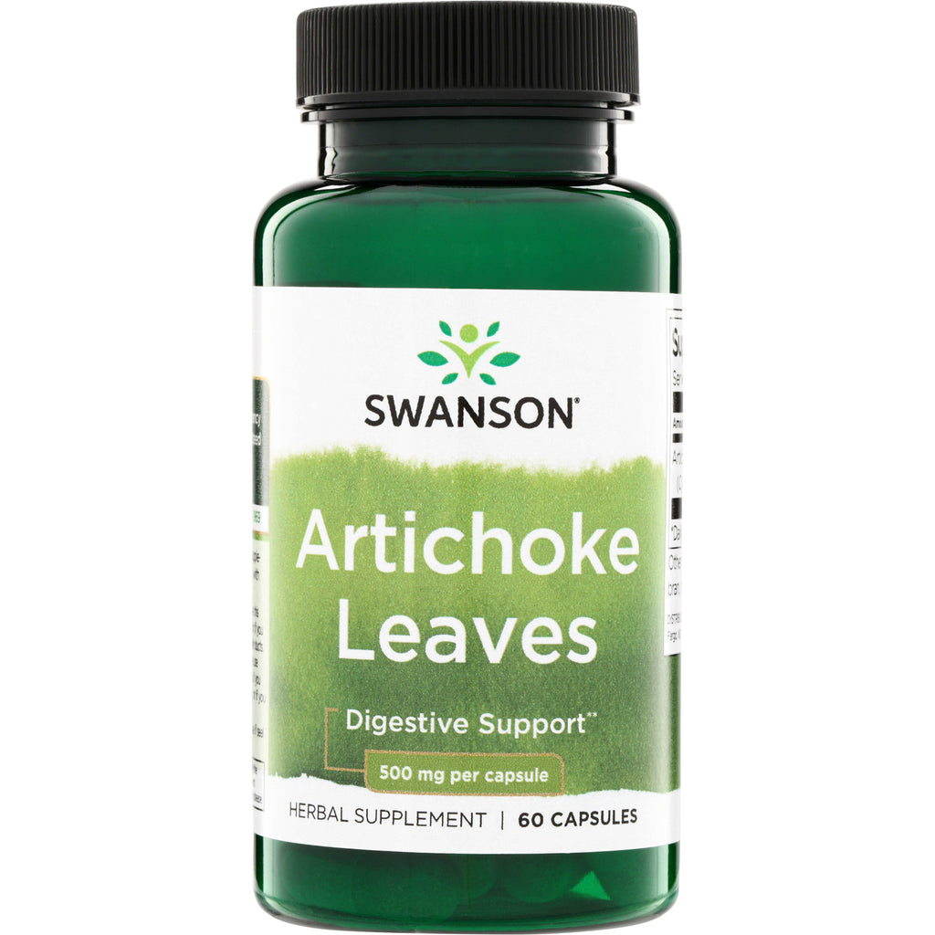 SW1421 | Swanson Artichoke Leaves Herbal Supplement, Digestive Support, 500 mg per capsule, 60 capsules - Thumbnail