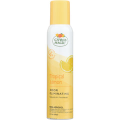 CTM016 | Citrus Magic Tropical Lemon odor eliminating non-aerosol spray can, front view