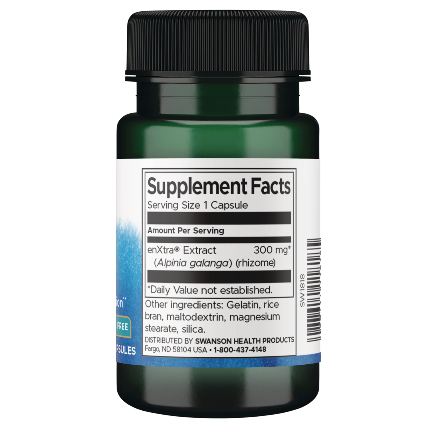 SW1818 | Back label with Supplement Facts