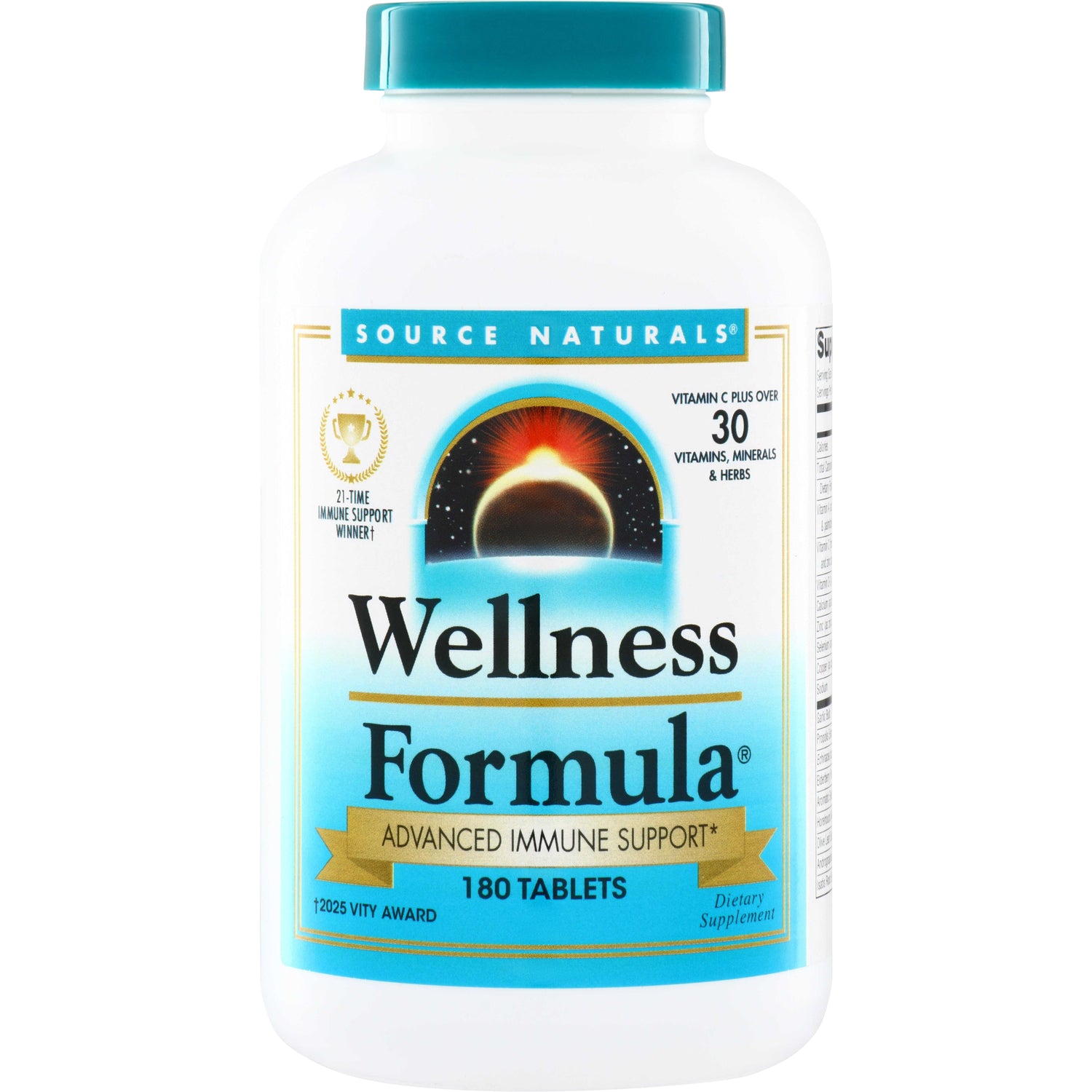 SN143 | Source Naturals Wellness Formula advanced immune support, 180 tablets