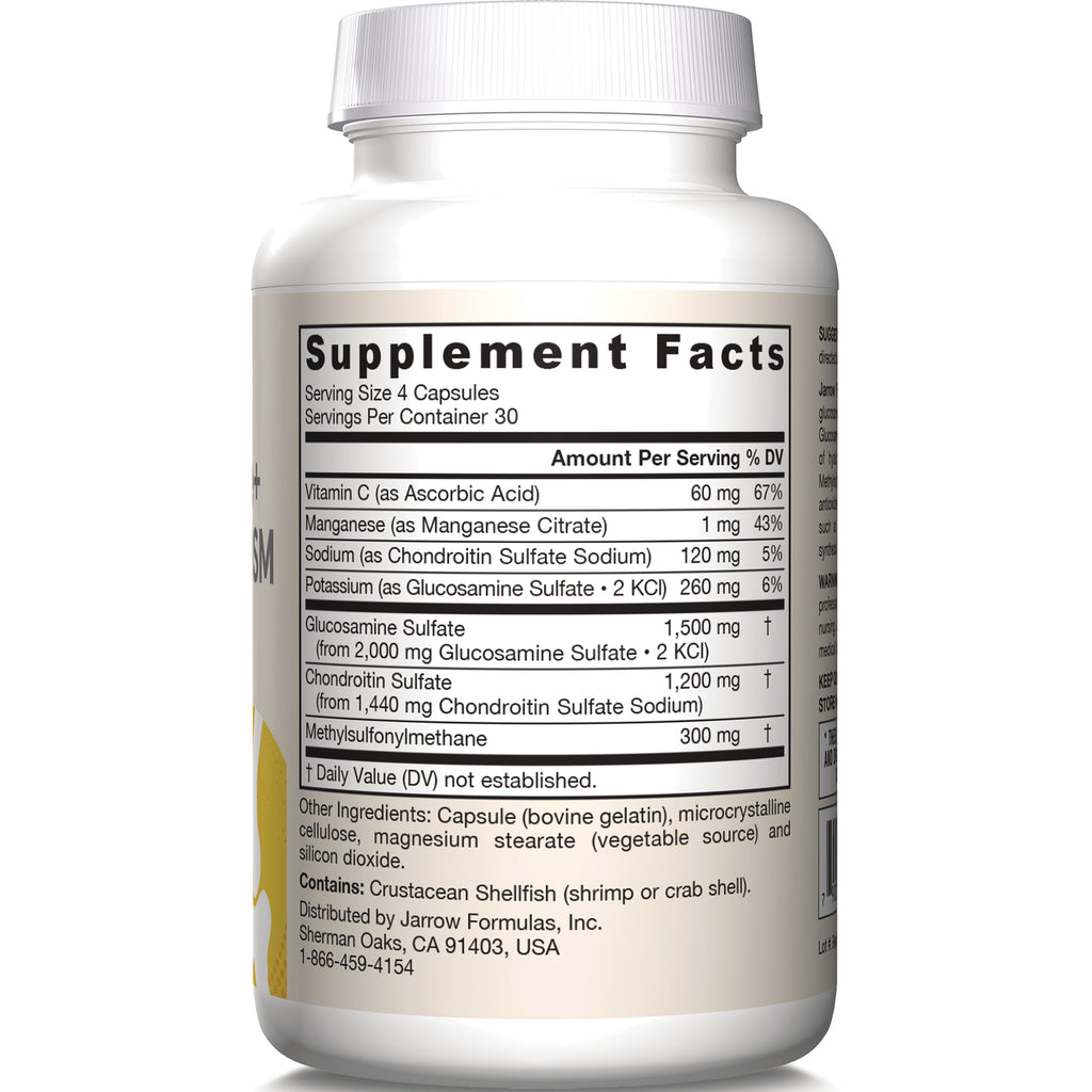 JR146 | bottle back showing Supplement Facts panel with serving size and ingredient amounts - Thumbnail