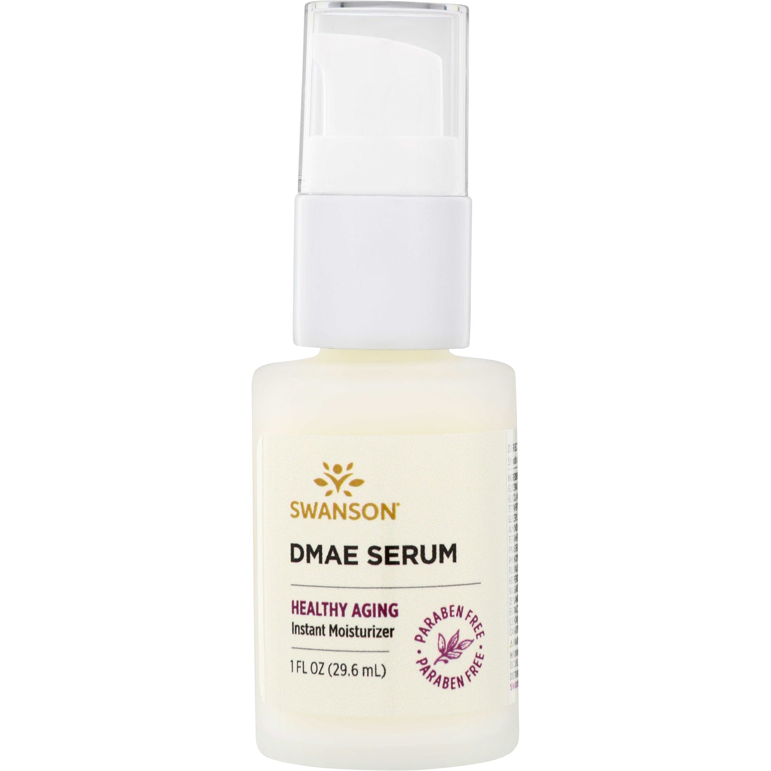 SW1486 | Swanson DMAE Serum, Healthy Aging Instant Moisturizer, Paraben Free, 1 fl oz pump bottle