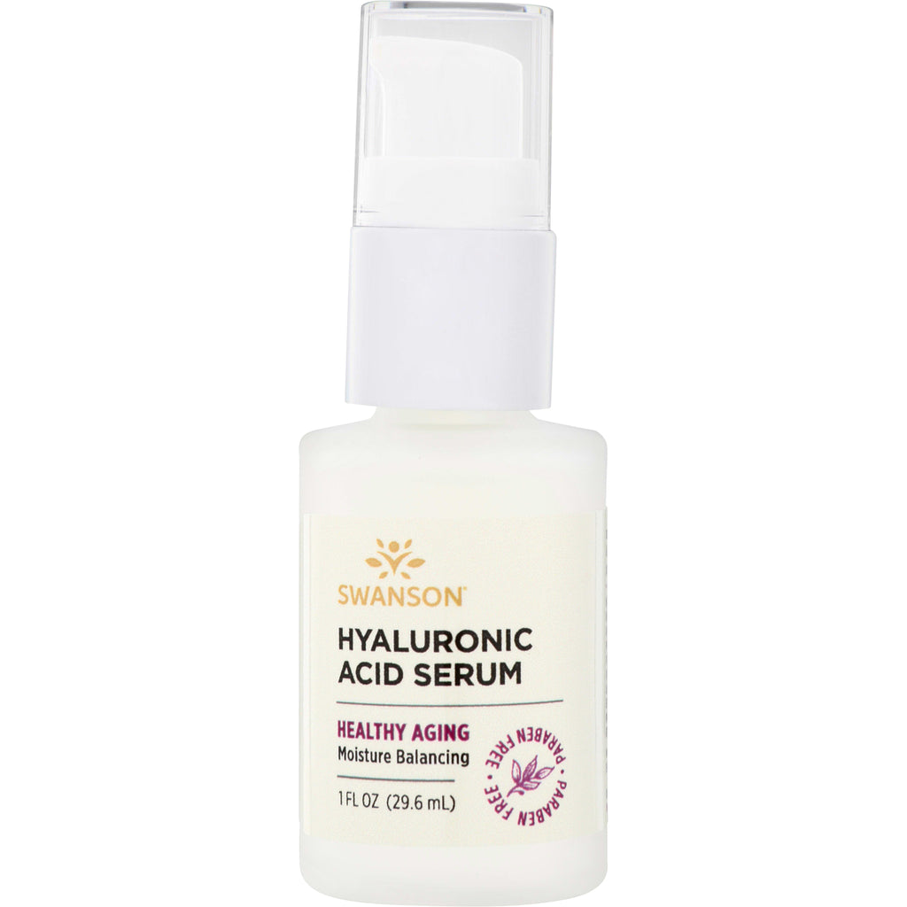 SW1475 | Swanson Hyaluronic Acid Serum 1 fl oz pump bottle, Healthy Aging, Moisture Balancing, Paraben Free - Thumbnail