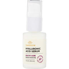 SW1475 | Swanson Hyaluronic Acid Serum 1 fl oz pump bottle, Healthy Aging, Moisture Balancing, Paraben Free