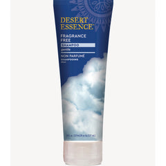DST017 | Desert Essence fragrance free shampoo tube with cloud artwork and 8 fl oz volume