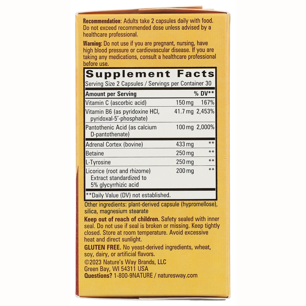ET035 | back panel showing Supplement Facts with serving size 2 capsules, ingredient amounts and warnings - Thumbnail