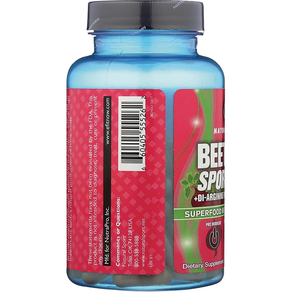 STS011 | Side of supplement bottle with barcode and partial Beet Sport label, pre-workout icon visible - Thumbnail