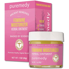 PRD001 | Puremedy feminine moisturizer herbal ointment jar and box, 1 oz