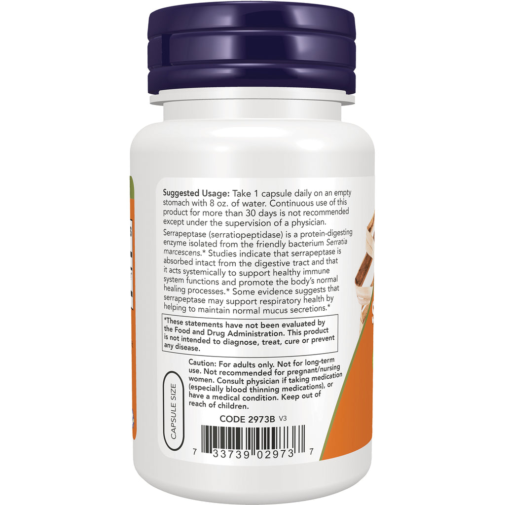 NWF1459 | Back of white supplement bottle showing suggested usage, caution statements and barcode - Thumbnail