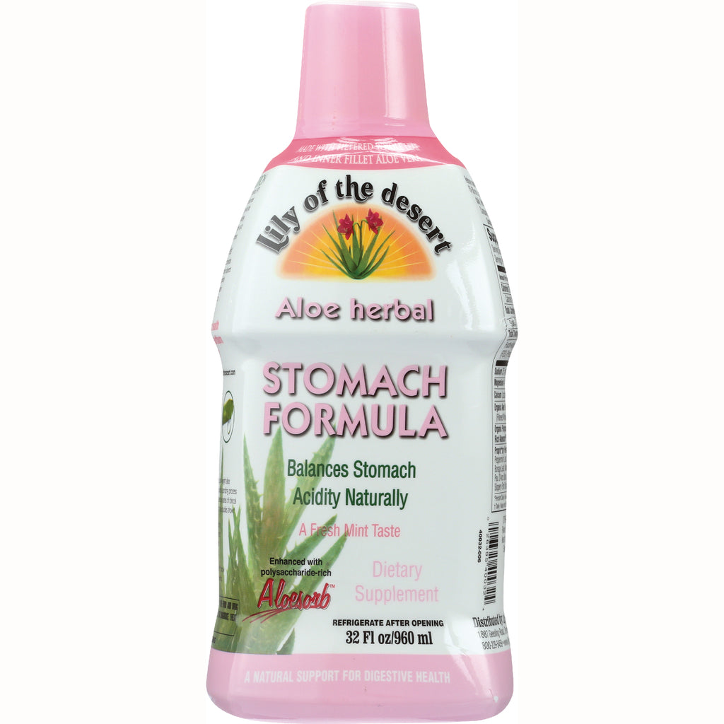 LIL006 | Lily of the desert Aloe herbal Stomach Formula 32 fl oz bottle, fresh mint taste - Thumbnail