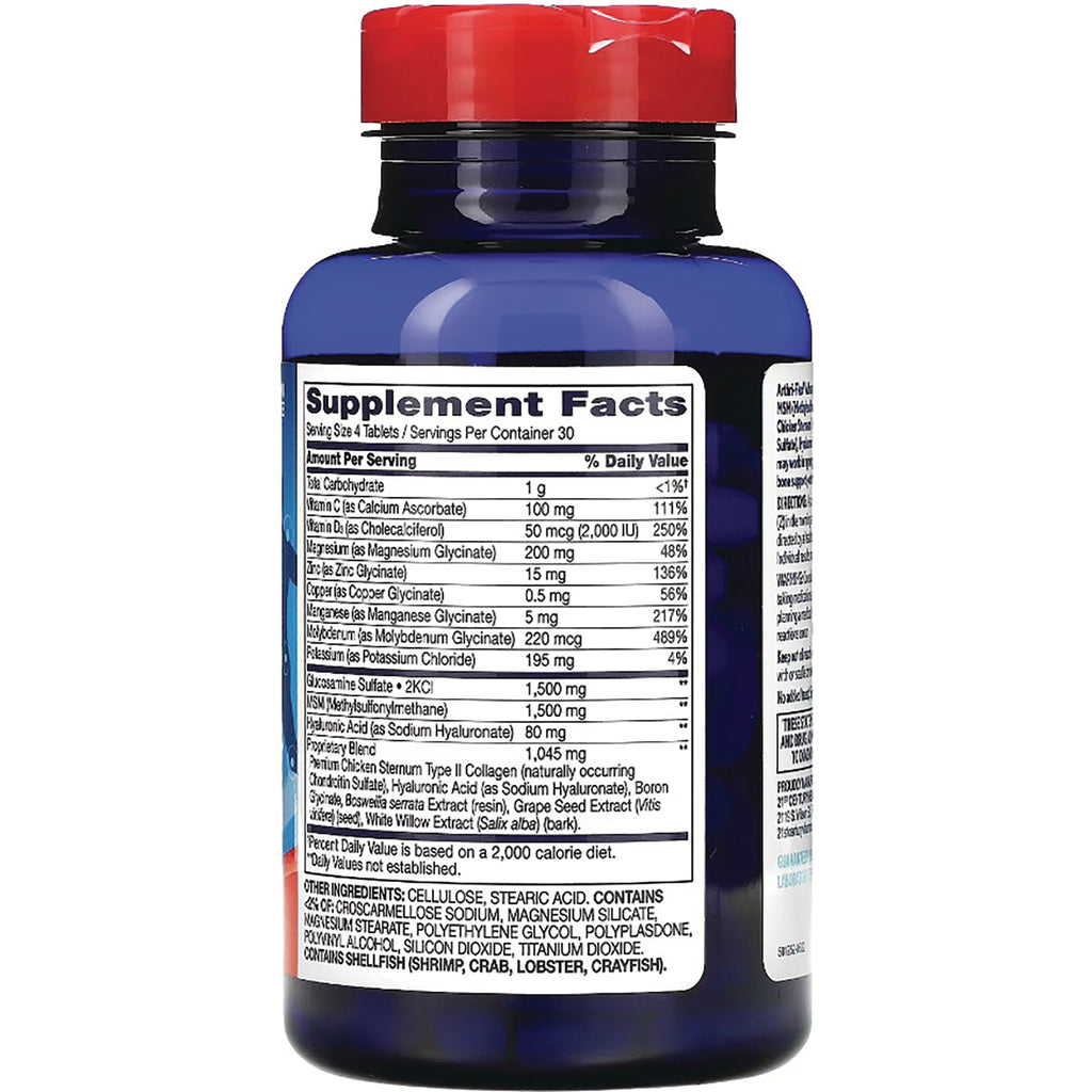 CNT011 | back of blue supplement bottle showing Supplement Facts panel and ingredient list - Thumbnail