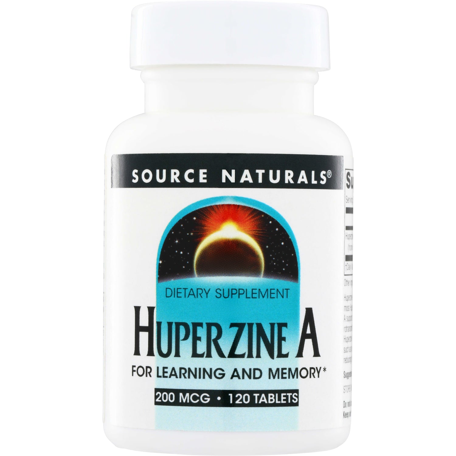 SN115 | Source Naturals Huperzine A dietary supplement, 200 mcg, 120 tablets