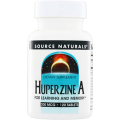 SN115 | Source Naturals Huperzine A dietary supplement, 200 mcg, 120 tablets