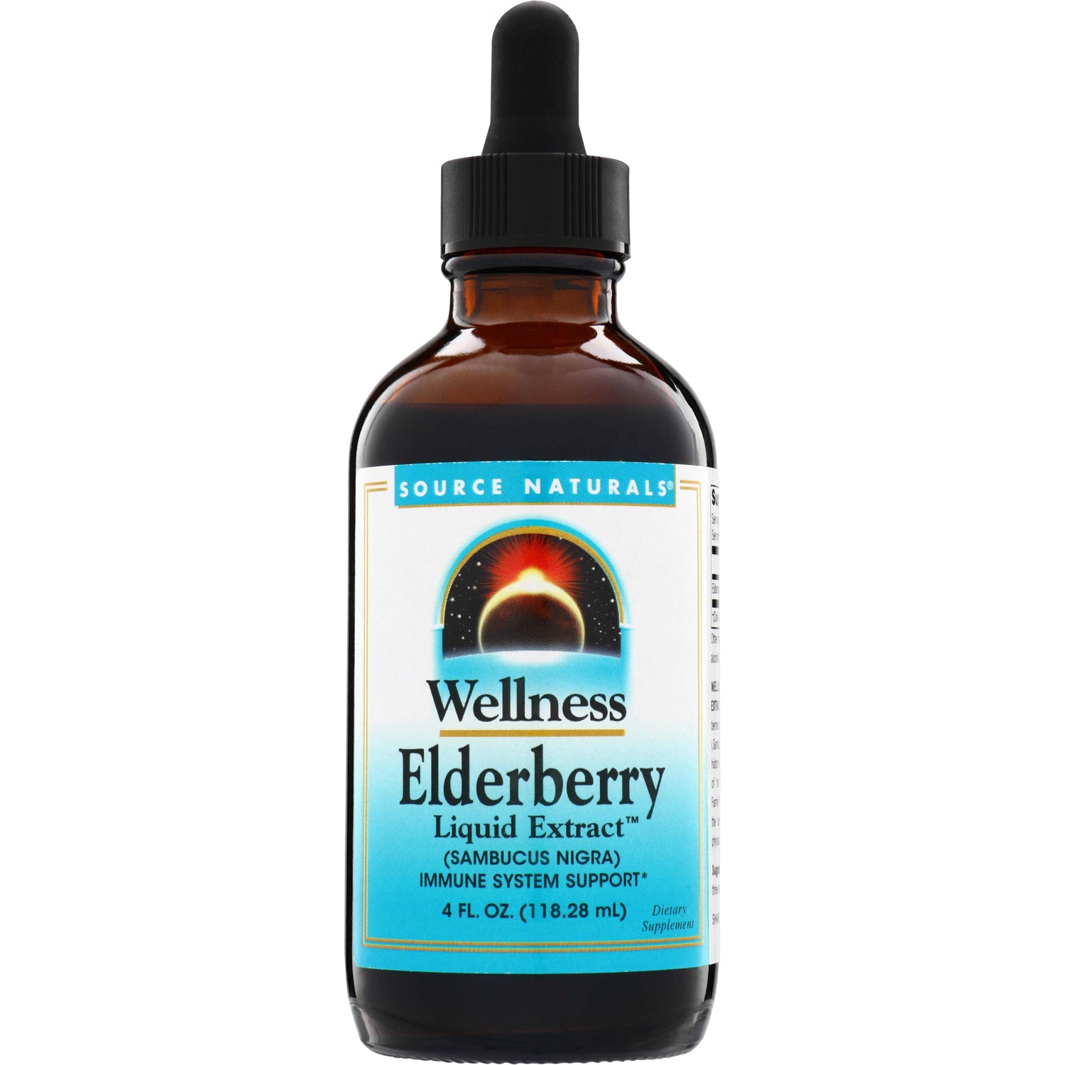 SN224 | Source Naturals Wellness Elderberry Liquid Extract, immune system support, 4 fl oz