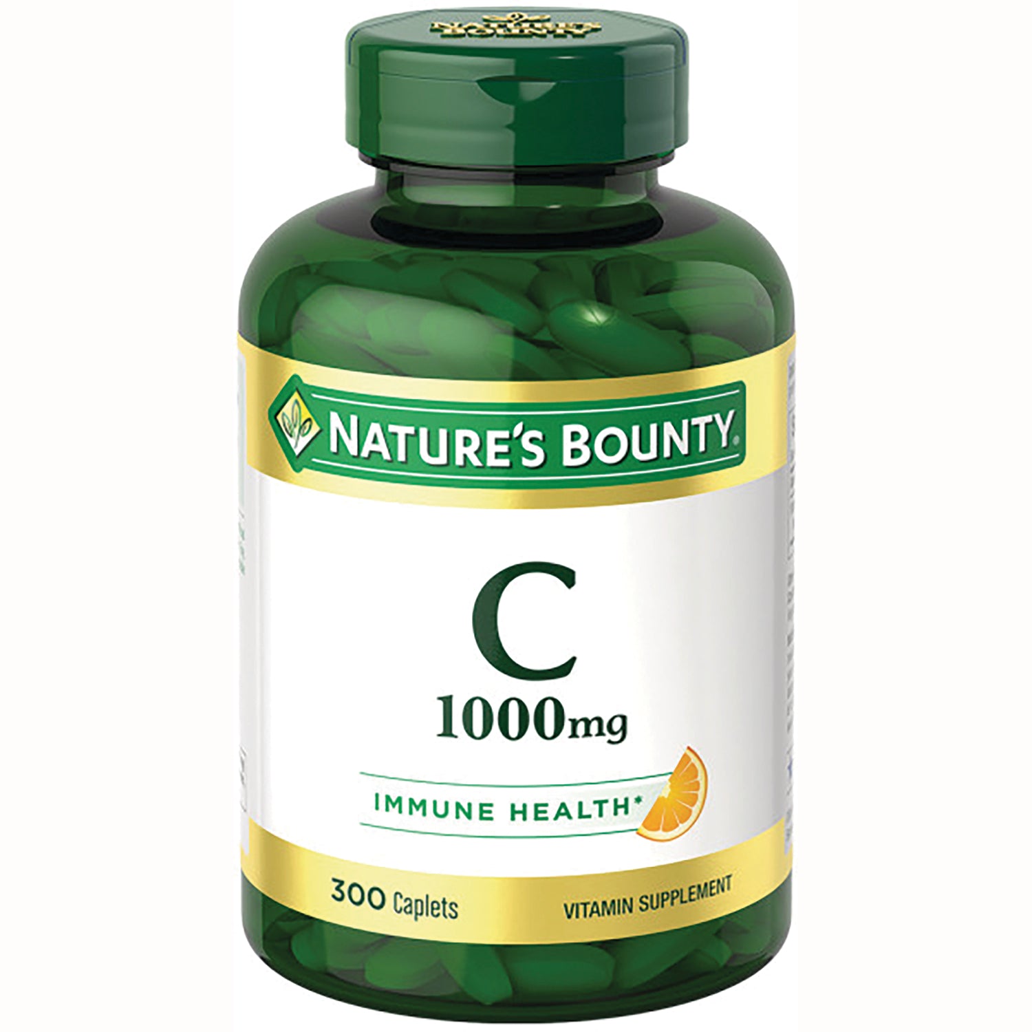 NBY073 | Nature's Bounty Vitamin C 1000 mg bottle, 300 caplets labeled Immune Health