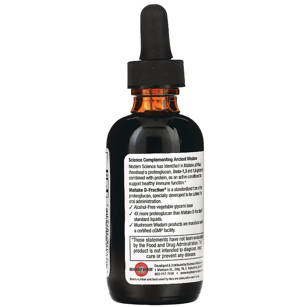 MSH010 | back of amber dropper bottle with white ingredients and warning label - Thumbnail