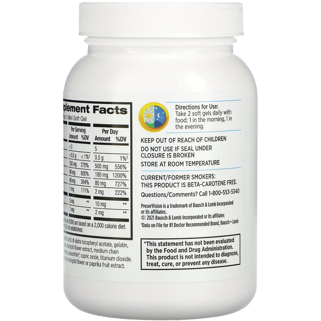 BNL025 | back label of white supplement bottle showing supplement facts, directions, warnings and contact info - Thumbnail